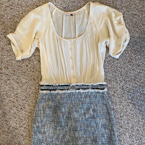 Rebecca Taylor Chiffon and Tweed Dress NWOT - Picture 3 of 6